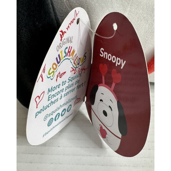 Squishmallow 8” Snoopy Valentines Day 23’ Kellytoy Holiday Peanuts BNWT Wear Tag - Picture 6 of 6